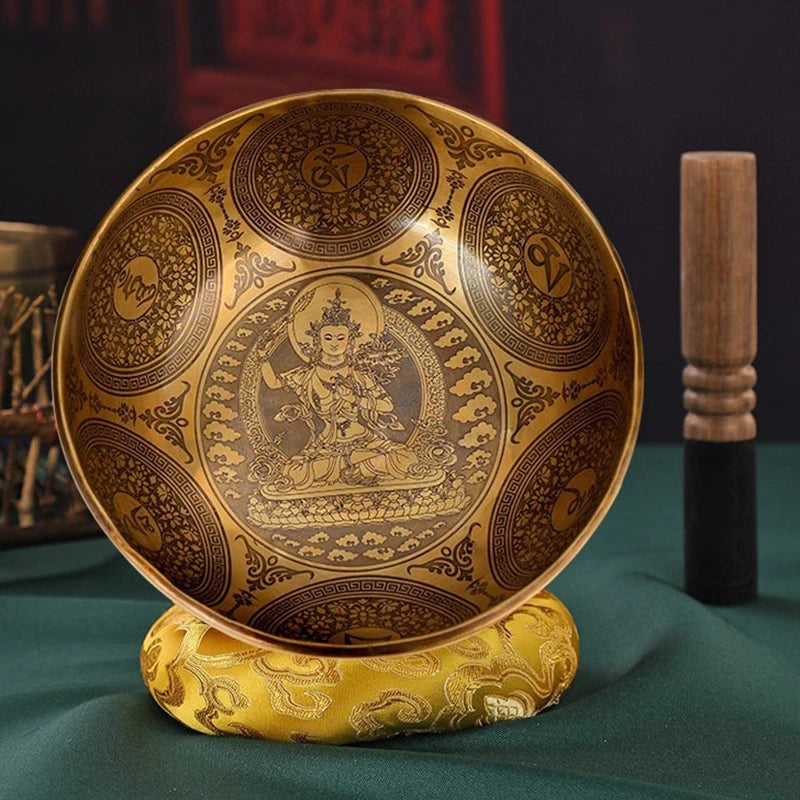 Fay Bless Handmade Tibetan Singing Bowl – Copper Sound Healing Bowl from Nepal for Meditation, Mindfulness & Spiritual Practice