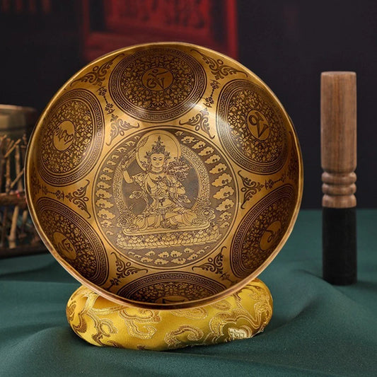 Fay Bless Handmade Tibetan Singing Bowl – Copper Sound Healing Bowl from Nepal for Meditation, Mindfulness & Spiritual Practice