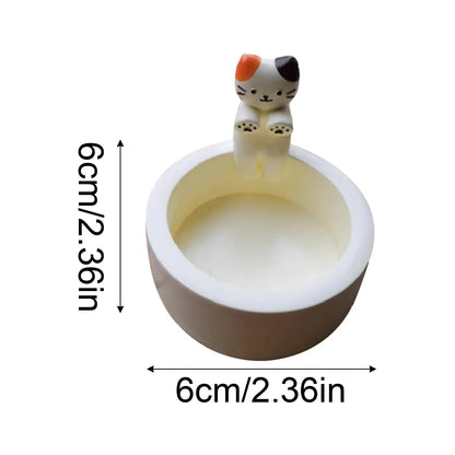 Cute Kitten Candle Candlestick Cartoon Cat Aromatherapy Candle Holder Durable Birthday Gift Ornament