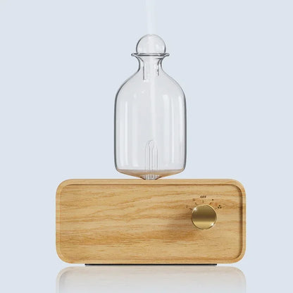 New Essential Oil Diffuser - Waterless Operated Aromatherapy Diffuser for Home Office | Wood & Glass Scent Machine