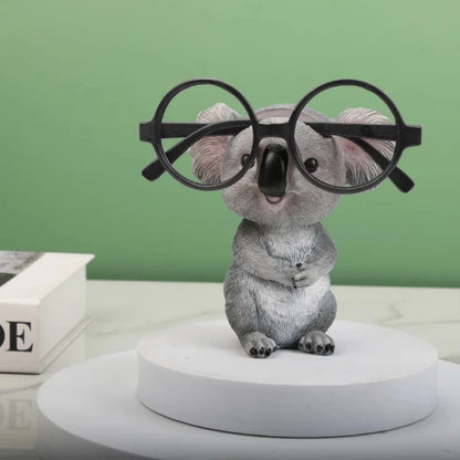Cute Koala Animal Eyeglass Holder - Funny Resin Sunglass Display Stand for Home & Office Decor