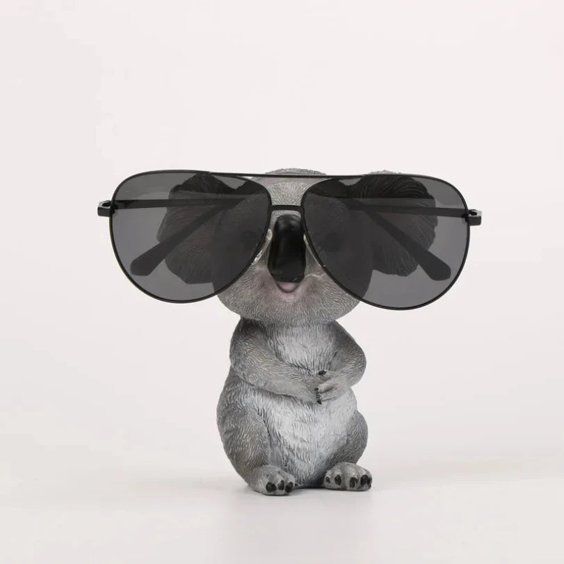 Cute Koala Animal Eyeglass Holder - Funny Resin Sunglass Display Stand for Home & Office Decor