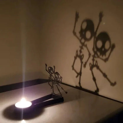 Headless Horseman Shadow Caster Novelty Terror Candle Holder Shadow Projectors Indoor Halloween Decoration