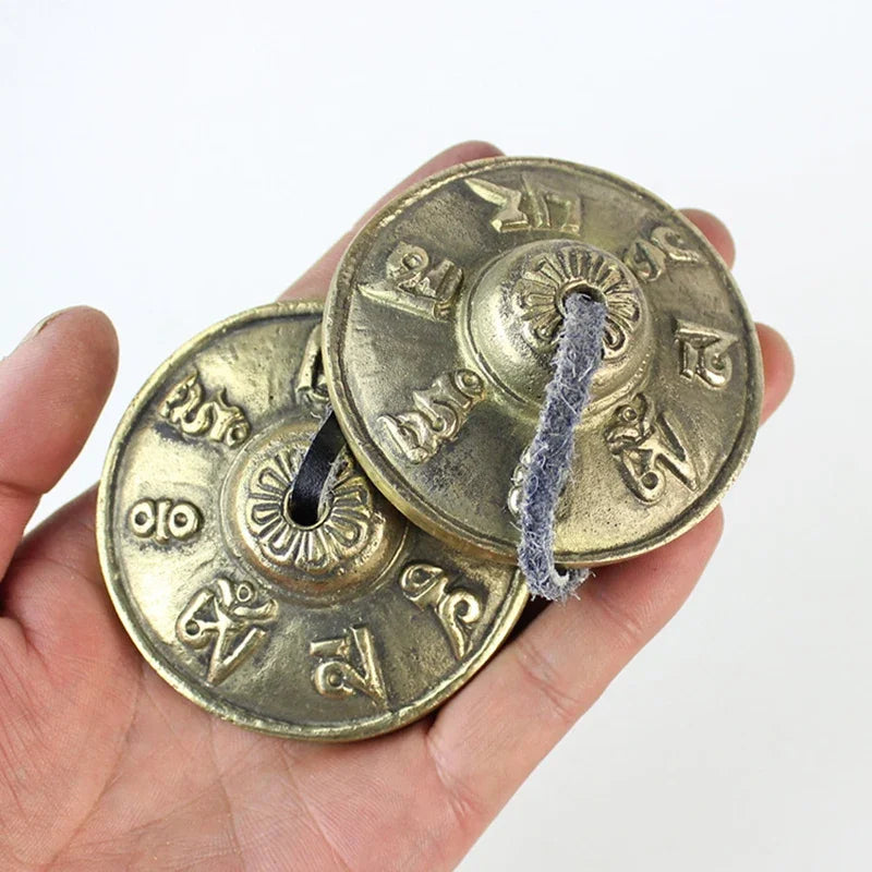 Tibetan Tingsha Cymbals Meditation Gong Sanskrit Brass Chime Bells for Spiritual Healing Mindfulness Yoga Buddhist