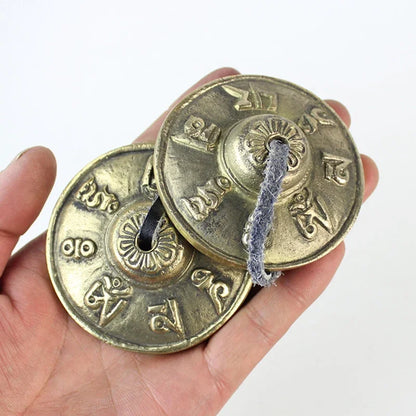 Tibetan Tingsha Cymbals Meditation Gong Sanskrit Brass Chime Bells for Spiritual Healing Mindfulness Yoga Buddhist