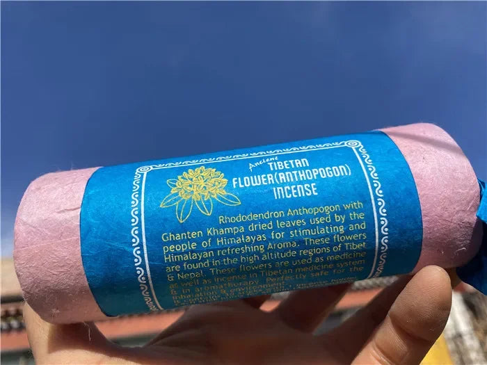 Fay bendiga Nepal Incienso tibetano de tubo corto - 30 palos con soporte | Aroma natural y duradero para la meditación y la relajación