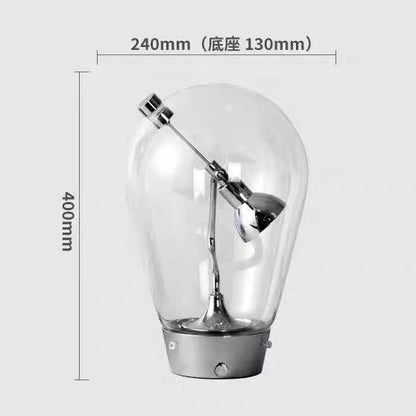 Nordic Modern Bedside Decorative Glass Table Lamp Simple and High-end Touch Switch Bedroom Desk Artistic and Creative LED Light