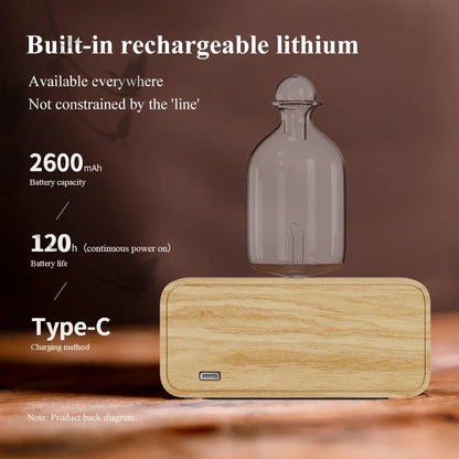 New Essential Oil Diffuser - Waterless Operated Aromatherapy Diffuser for Home Office | Wood & Glass Scent Machine