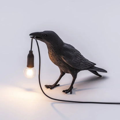 Modern Lucky Bird Table Lamp Bedroom Bedside Living Room Table Lights Creative Resin Animal Lively Home Decor Lighting Fixture