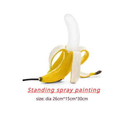 Italy Designer Resin Banana Desk Lamp for Bedroom Bedside Living Room Led Home Decor Electroplating Atmosphere Lighting