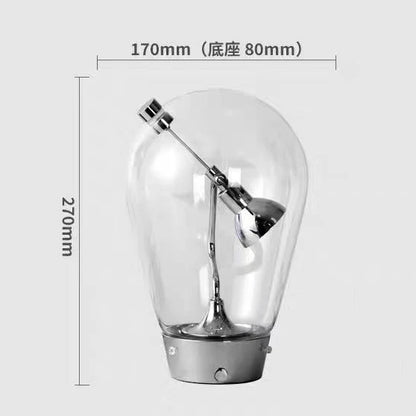 Nordic Modern Bedside Decorative Glass Table Lamp Simple and High-end Touch Switch Bedroom Desk Artistic and Creative LED Light
