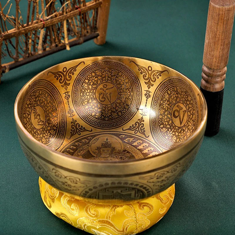 Fay Bless Handmade Tibetan Singing Bowl – Copper Sound Healing Bowl from Nepal for Meditation, Mindfulness & Spiritual Practice