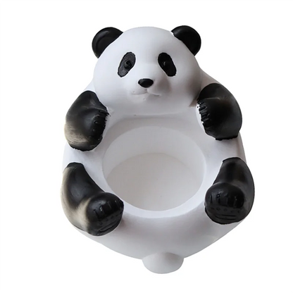 Tea Light Candle Holder, Adorable Panda Candle Holder Ring Holder Jewelry Tray Decorative Stand For Office Table Home 7X10cmab13