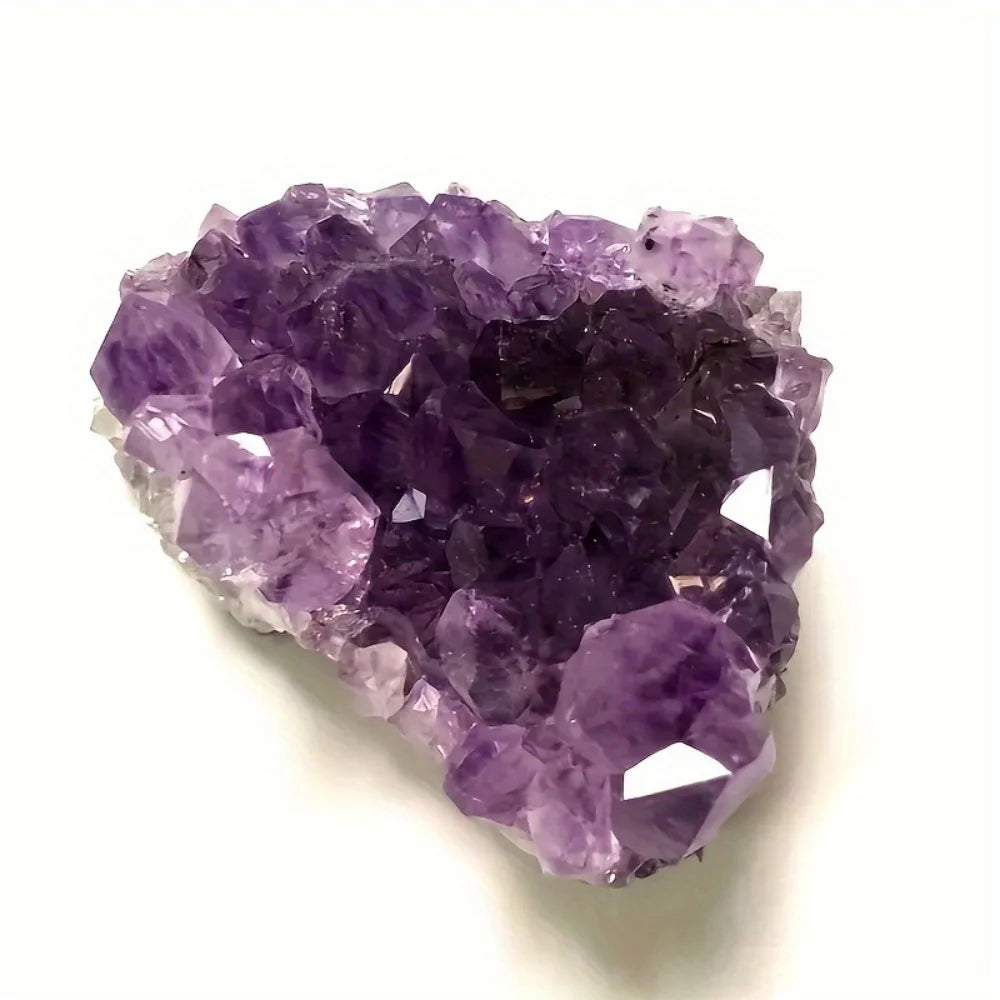 Natural Amethyst Ore Stone Cluster - Irregular Gemstone for Holiday Gift, Home Living Room & Aquarium Decor