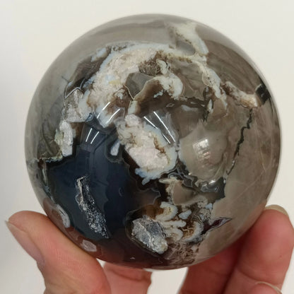 Large Natural Formed Fluorescent Agate Balls - Quartz Crystal Ore Polishing Balls for Reiki Healing & Mineral Collection