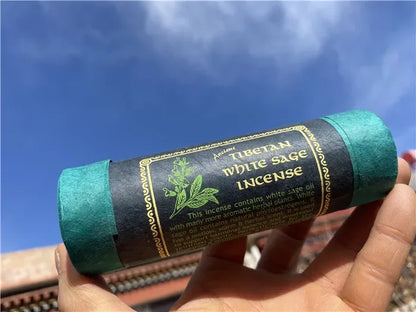 Fay bendiga Nepal Incienso tibetano de tubo corto - 30 palos con soporte | Aroma natural y duradero para la meditación y la relajación