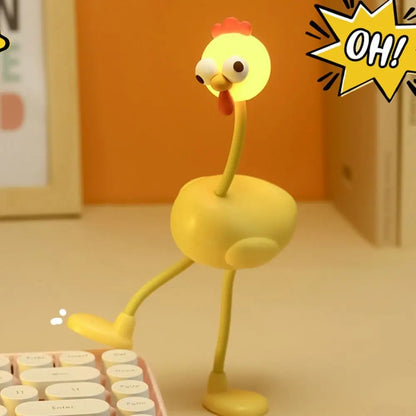 3 Lighting Modes Funny Chicken Night Light Eye Protection Rechargeable Bedside Decor Light Soft Light Cute Cartoon