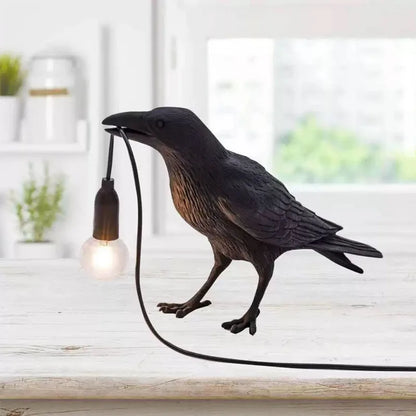 Modern Lucky Bird Table Lamp Bedroom Bedside Living Room Table Lights Creative Resin Animal Lively Home Decor Lighting Fixture
