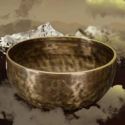 Fay Bless Handmade Tibetan Singing Bowl Set - Full Moon Nepalese Meditation Sound Bowl for Yoga, Chakra Healing, Sound Therapy, Stress Relief