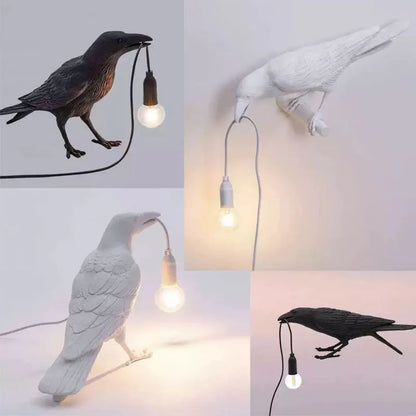 Modern Lucky Bird Table Lamp Bedroom Bedside Living Room Table Lights Creative Resin Animal Lively Home Decor Lighting Fixture