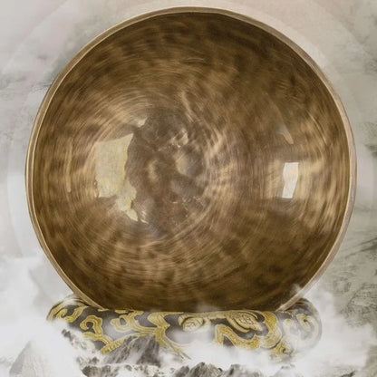 Fay Bless Handmade Tibetan Singing Bowl Set - Full Moon Nepalese Meditation Sound Bowl for Yoga, Chakra Healing, Sound Therapy, Stress Relief
