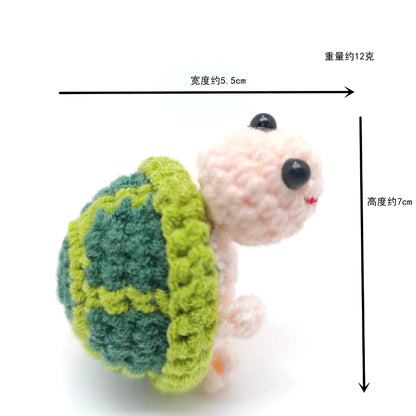 Positive Crocheted Potatoes Doll with Card - Handmade Knitting Animal Vegetable Toast Doll for Christmas Gifts & Home Decor