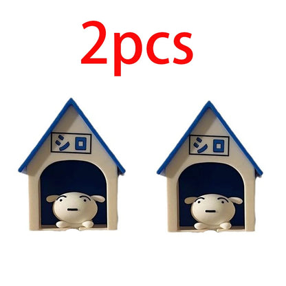 Crayon Shin-chan Kawaii Keychain - Anime Dog Key Hanger & Cartoon Pendant Toy for Children's Gifts