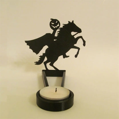 Headless Horseman Shadow Caster Novelty Terror Candle Holder Shadow Projectors Indoor Halloween Decoration