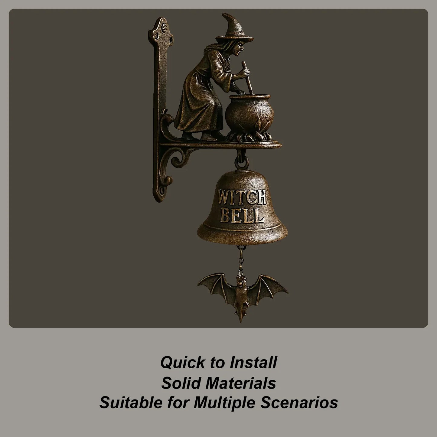 Door Chime Bell Witch Dachshund Retro Doorbell Hangable Manual Ring Decorative Bell For Opening Home Porch Housewarmings Wall