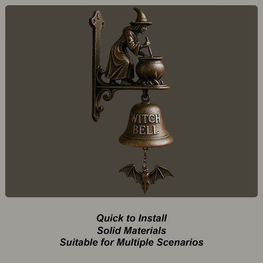 Door Chime Bell Witch Dachshund Retro Doorbell Hangable Manual Ring Decorative Bell For Opening Home Porch Housewarmings Wall