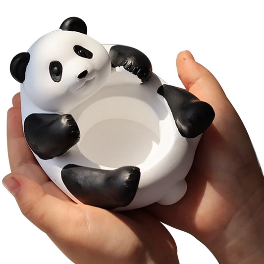 Tea Light Candle Holder, Adorable Panda Candle Holder Ring Holder Jewelry Tray Decorative Stand For Office Table Home 7X10cmab13