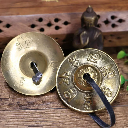 Tibetan Tingsha Cymbals Meditation Gong Sanskrit Brass Chime Bells for Spiritual Healing Mindfulness Yoga Buddhist