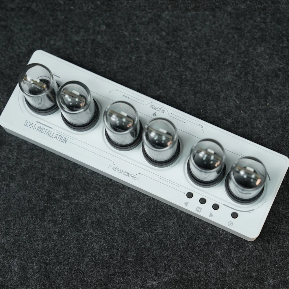 WiFi Nixie Tube Alarm Clock - RGB Smart LED Clock with DIY Photo Display for Game Room Decor