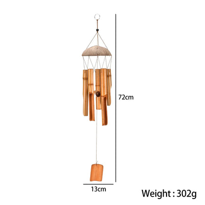Bamboo Wind Chimes 72cm Windbell Chimes Craft For Outdoor Garden Patio Home Decoration Zen Meditation Vintage Chord Blacony Yard