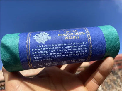 Fay bendiga Nepal Incienso tibetano de tubo corto - 30 palos con soporte | Aroma natural y duradero para la meditación y la relajación