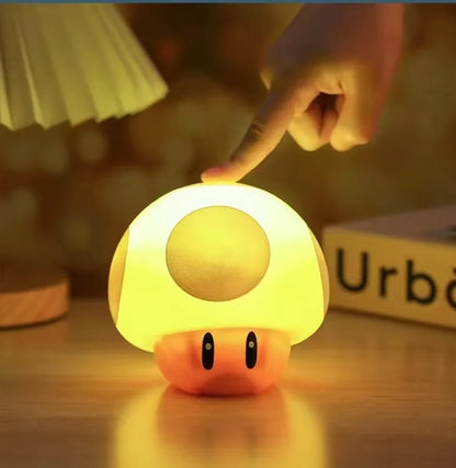 Pixel Creativity Super Mario Mushroom Light LED Sound Charging Desk Lamp Bedside Night Light for Desktop