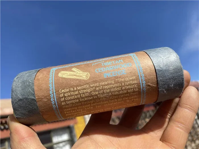 Fay bendiga Nepal Incienso tibetano de tubo corto - 30 palos con soporte | Aroma natural y duradero para la meditación y la relajación