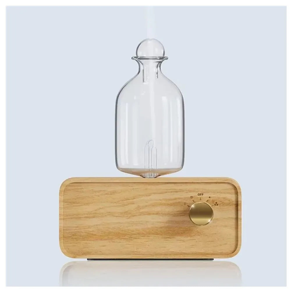 New Essential Oil Diffuser - Waterless Operated Aromatherapy Diffuser for Home Office | Wood & Glass Scent Machine
