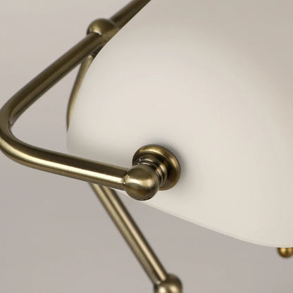 Glass Banker's Desk Lamp with Zipper Switch - Vintage Table Light for Bedroom, Study, Library & Office