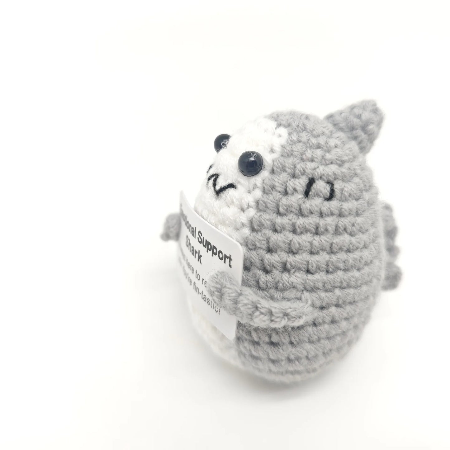 Positive Crocheted Potatoes Doll with Card - Handmade Knitting Animal Vegetable Toast Doll for Christmas Gifts & Home Decor