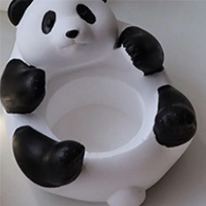Tea Light Candle Holder, Adorable Panda Candle Holder Ring Holder Jewelry Tray Decorative Stand For Office Table Home 7X10cmab13