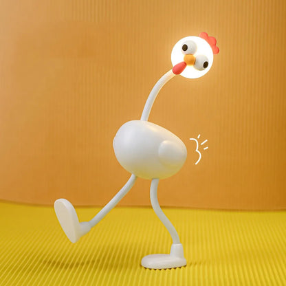 3 Lighting Modes Funny Chicken Night Light Eye Protection Rechargeable Bedside Decor Light Soft Light Cute Cartoon