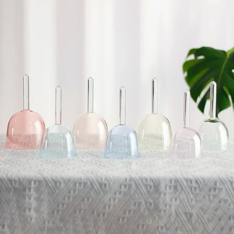 Fay Bless Handheld Colorful Crystal Singing Bowl – Clear Quartz for Meditation, Yoga & Chakra Sound Healing