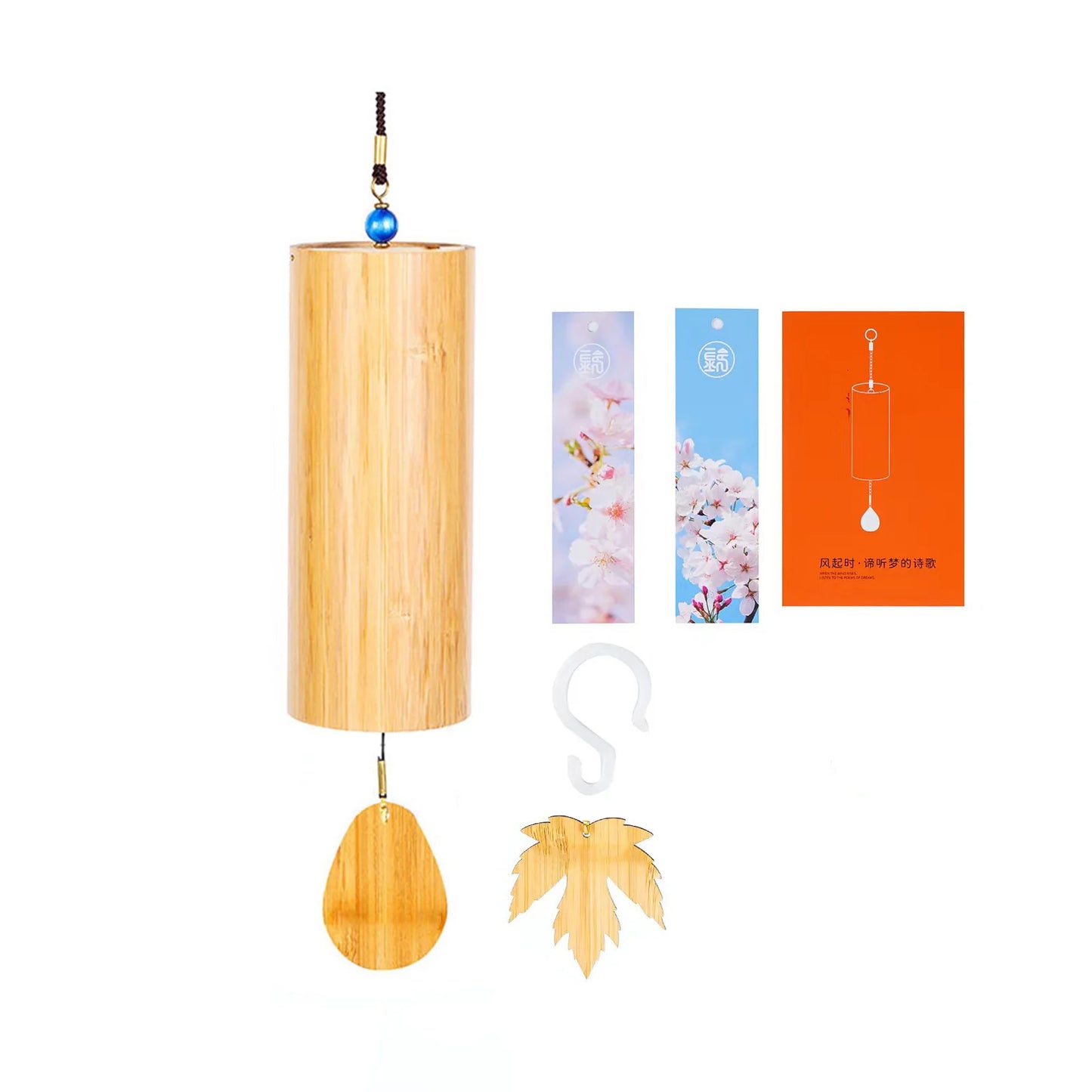 Fay Bless Bamboo Wind Chimes Windbell Windchime Chimes Craft Outdoor Garden Patio 8 Rods Notes Zen Meditation C F D G Chord