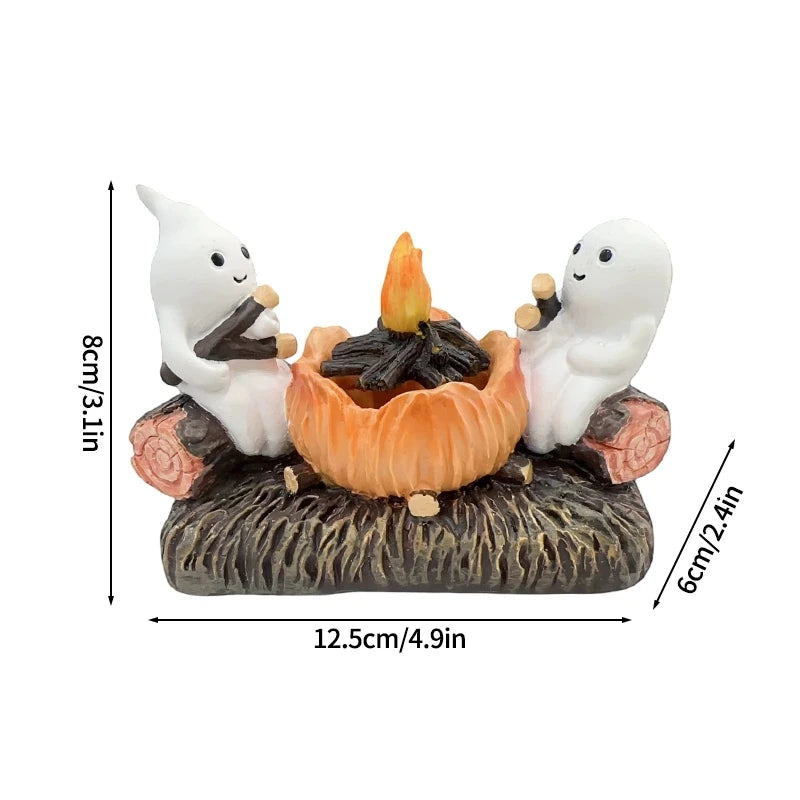 2026 Halloween Ghost Candle Holder Cartoon Ceramic Candlestick Holder for Home Party Decoration Festival Scented Candle Ornament