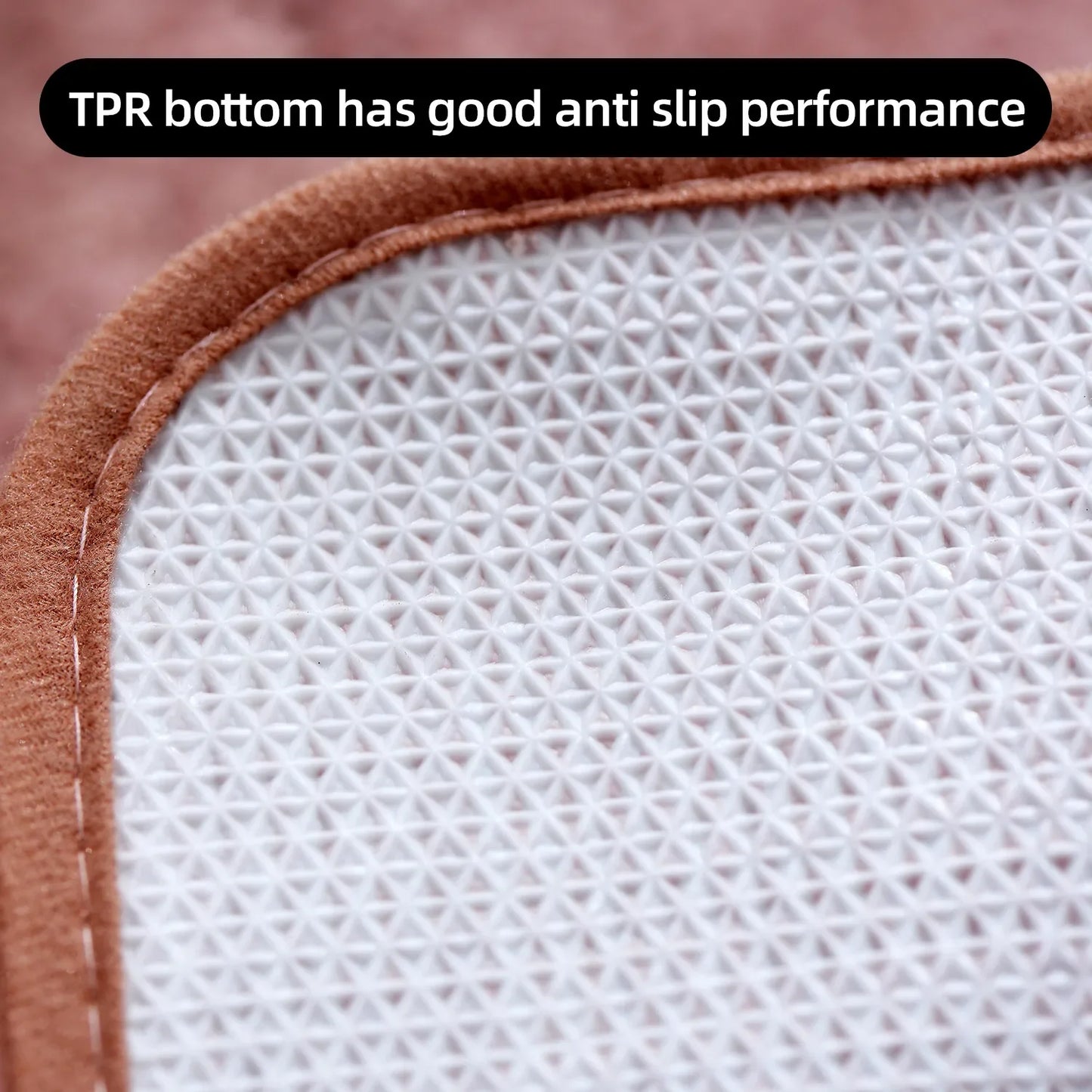 Rounded Thickened Bathroom Floor Mat - Plush Absorbent Anti-Slip Mat for Tub, Entrance & Door