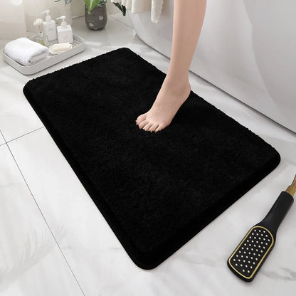 Rounded Thickened Bathroom Floor Mat - Plush Absorbent Anti-Slip Mat for Tub, Entrance & Door