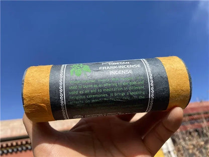 Fay bendiga Nepal Incienso tibetano de tubo corto - 30 palos con soporte | Aroma natural y duradero para la meditación y la relajación