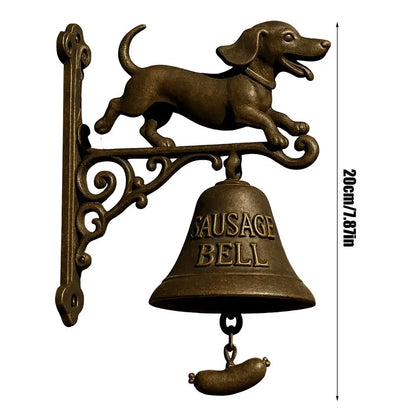 Door Chime Bell Witch Dachshund Retro Doorbell Hangable Manual Ring Decorative Bell For Opening Home Porch Housewarmings Wall