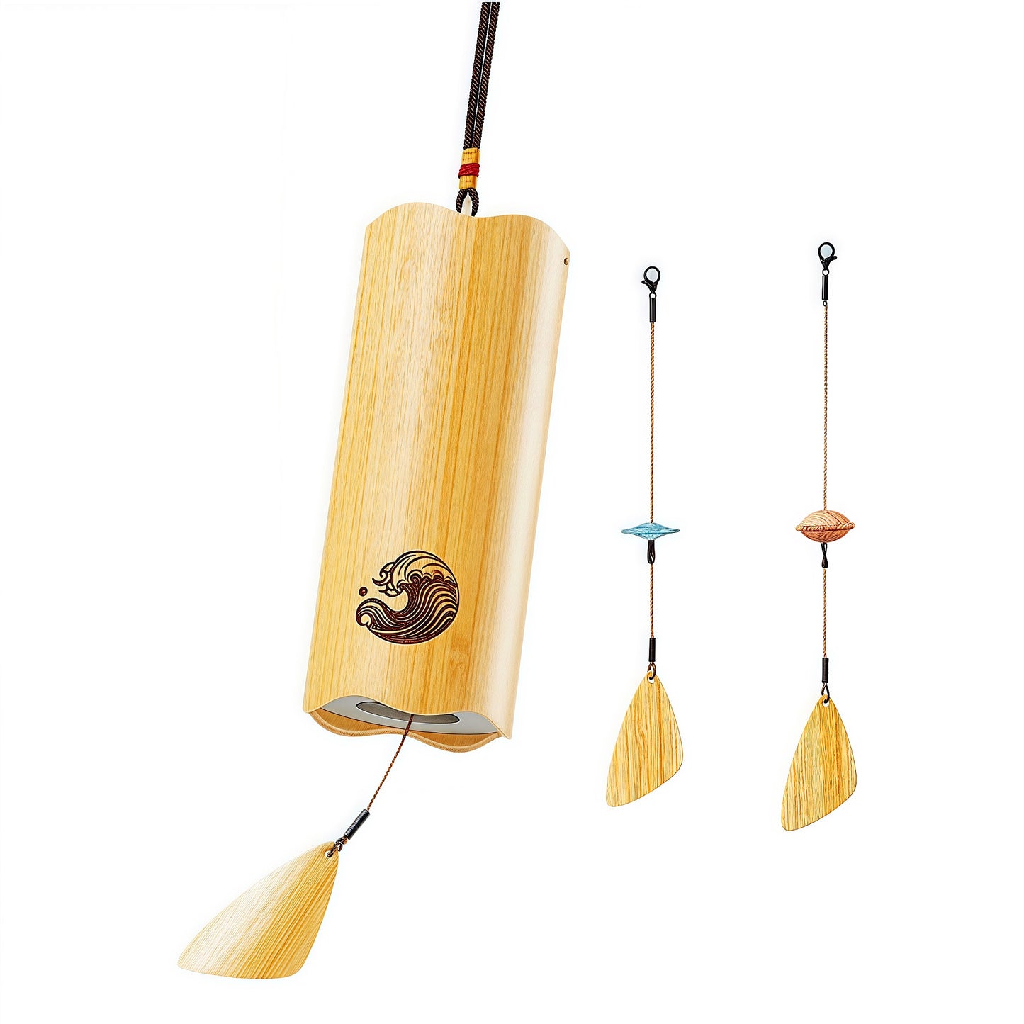 Fay Bless Bamboo Wind Chimes - 8 tiges réglées sur DM (D/F/A/G) - Bell de vent pour le jardin, le patio, la méditation zen et le décoration de relaxation